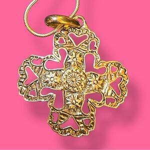 Silver Maltese Cross With Silver Chain